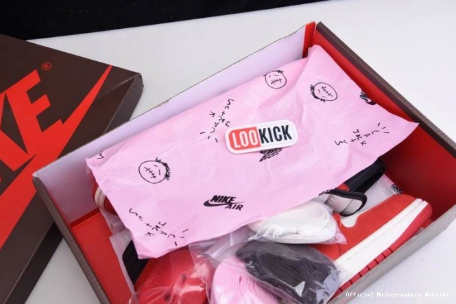 Official Maikesneakers AIR 1 OG CD4487 JORDAN 100(RED) - SCOTT X HIGH TRAVIS RETRO 0807